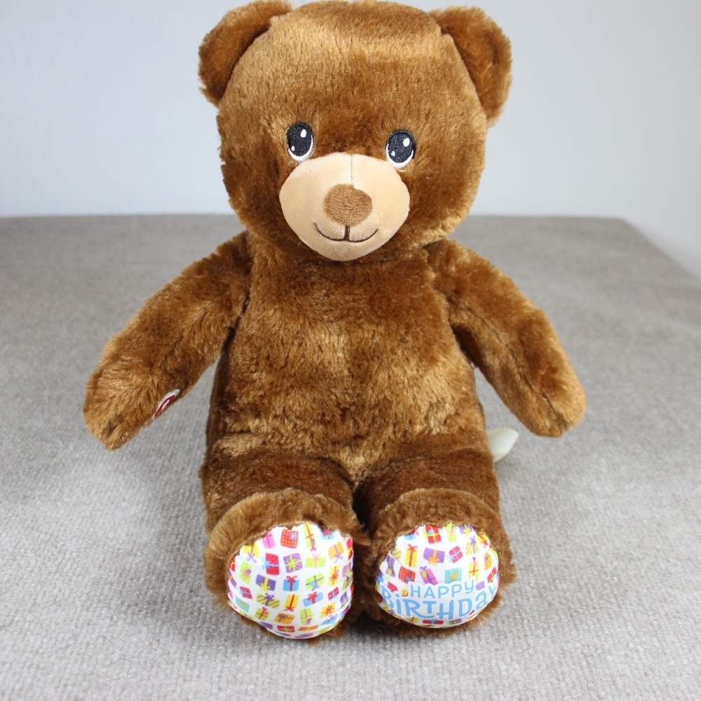 Build-A-Bear Workshop‎ Birthday Treat Bear Brown Plush Stuffed Animal 15 inch